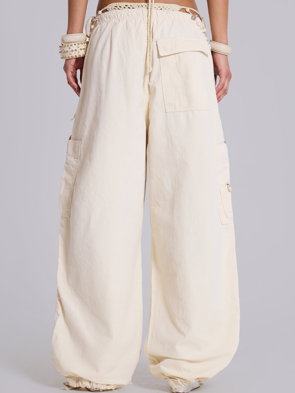 Jaded London Parachute Pant Ecru Hiking Pant - Picture 4 of 7